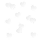 Tafconfetti Witte Hartjes 14gr